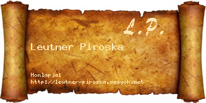 Leutner Piroska névjegykártya